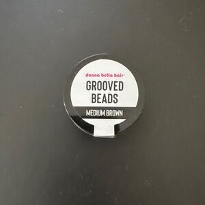 Donna Bella Hair Grooved Beads - Medium Brown